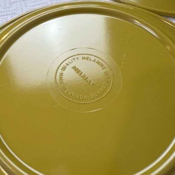 Vintage Melmac Melamine Bowl Set 3 Orange 3 Yellow Serve 6 70s 80s Retro MCM - Picture 9 of 12
